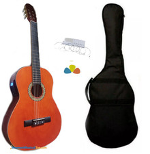 Chitarra Classica 4/4 Elettrificata+Accordatore integrato Amplificata+Accessori