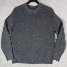 Lululemon Merino Wool-Blend Ribbed Crewneck Sweater Women's 6 Heathered Gray