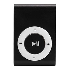 MP3 Player,Portable Digital Music Media Player Mini MP3 Back Clip Player Black