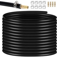 Self Sinking Aeration Hose 3/8 Inch 100ft Pond Aeration Tubing With Clamps