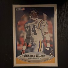 Vintage Football Card-1990 Fleer Herschel Walker #107 Minnesota Vikings NFL