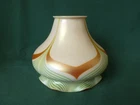 Antique Steuben ? or Quezal ? Pulled Feather Art Glass Lamp Shade