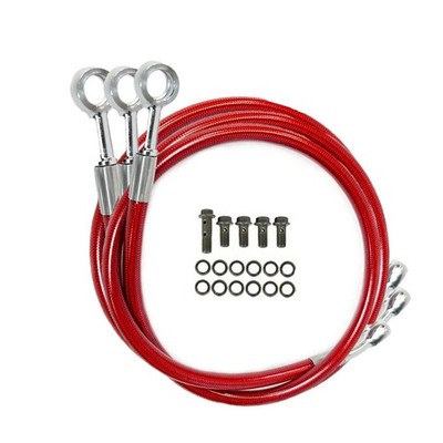 Front Brake Line Kit For Honda 1975-1978 GL1000 Goldwing(Stainless Steel Braided