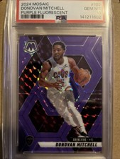 2024-25 Panini Mosaic - Donovan Mitchell #102 Fluorescent Purple Mosaic Prizm...