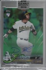 2018 Topps Clearly Authentic Auto Green 83/99 Dustin Fowler #CAA-DF Auto 1e5
