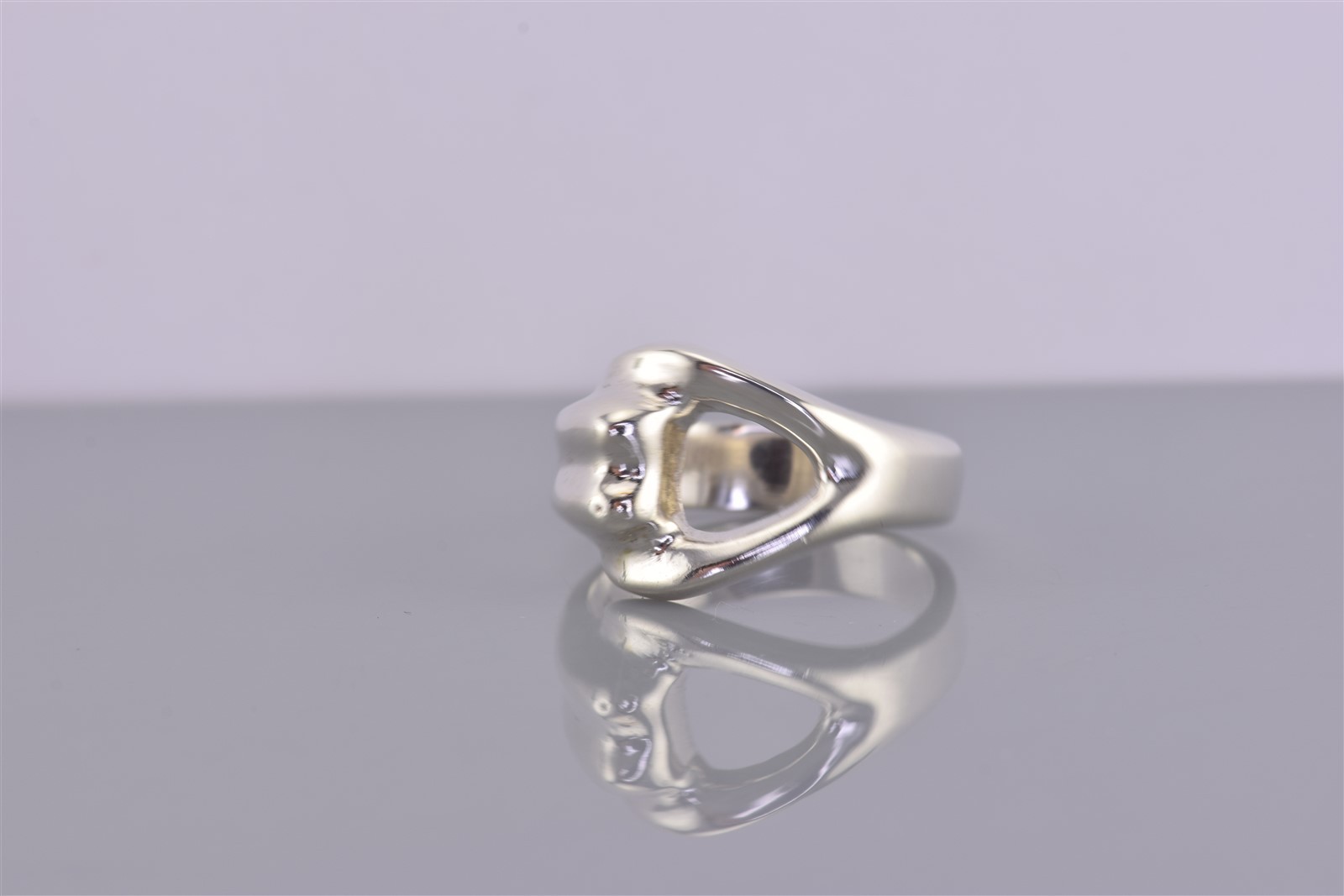 Sterling Silver Solid Fluted Wrap Around Split Fa… - image 6