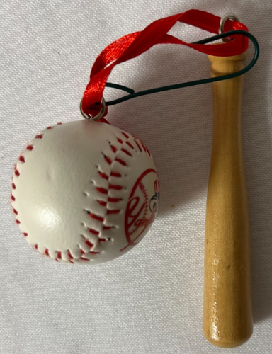 PIPISTRELLO KURT S. ADLER NEW YORK YANKEES con ORNAMENTO ALBERO DI NATALE BASEBALL - Foto 2 di 2