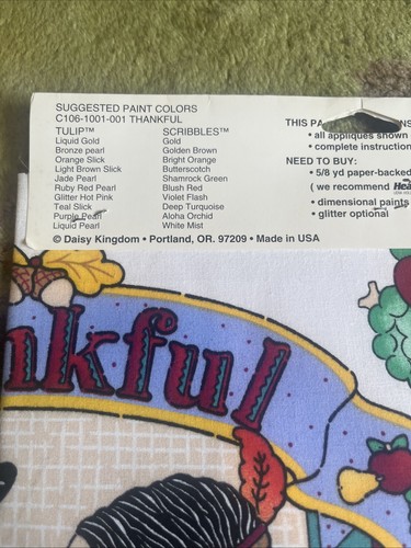 No-sew fabric appliqué by Daisy Kingdom thankful - Picture 5 of 6