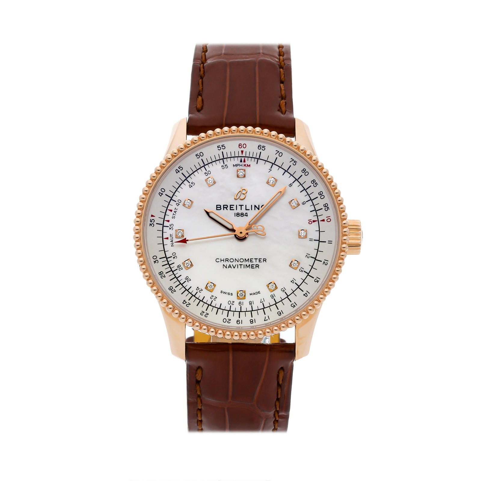 Breitling Navitimer Rose Gold MOP Diamond