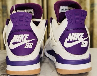 Size 8.5 - DR5415-105 Nike SB x Air Jordan 4 Retro Purple | eBay