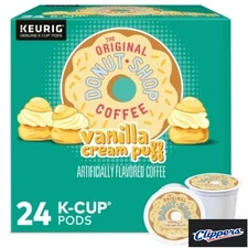  Original Donut Shop Vanilla Cream Puff K-Cup Coffee Pods - 24ct