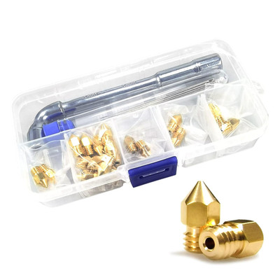 MK8 Nozzles 24 Pcs 3D Printer Extruders Brass Nozzles 0.2Mm, 0.4Mm,0.6Mm, 0.8Mm,