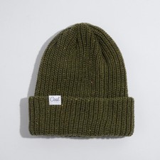 Coal The Edith Rainbow Speckle Chunky Rib Knit Acrylic Womens Beanie Olive Green