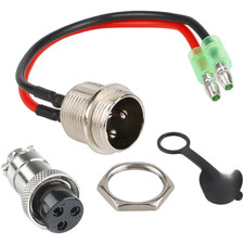 GX16 3 Pin Charging for port Socket Waterproof for Scooter Battery Interface