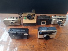 Vintage Camera Lot 6 Cameras Pentax Espio Olympus Polaroid Kodak Parts Repair