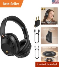 Active Noise Cancelling Headphones - 100H Playtime, Hi-Res Audio, Bluetooth 6.0