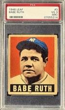 1948 Leaf Babe Ruth #3 PSA 3 VG MK New York Yankees HOF Vintage