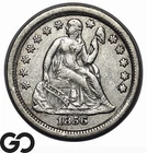 1856 Seated Liberty Dime, Flashy Choice AU Tougher Date