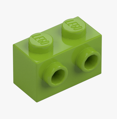 ルイ2ピース LEGO PIECES - LIME GREEN BRICK 1X2 WITH 2 KNOBS - No 11211