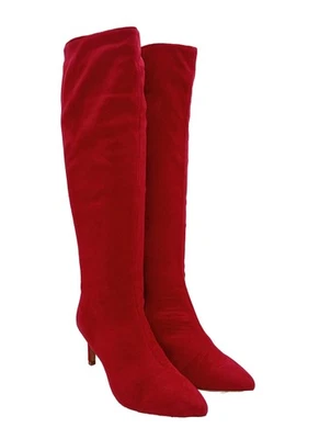 ANNA FIELD Bottes à talon Dames Botte haute T EU 38 rouge style décontracté - Photo 1/4