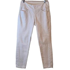 JAG Jeans Women's White Pull On Straight Leg Comfort Fit Denim Size 4