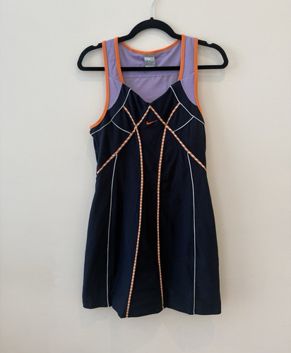 Vintage Rare Nike Dri-FIT Women’s Tennis Dress Black/Purple/Orange Size M