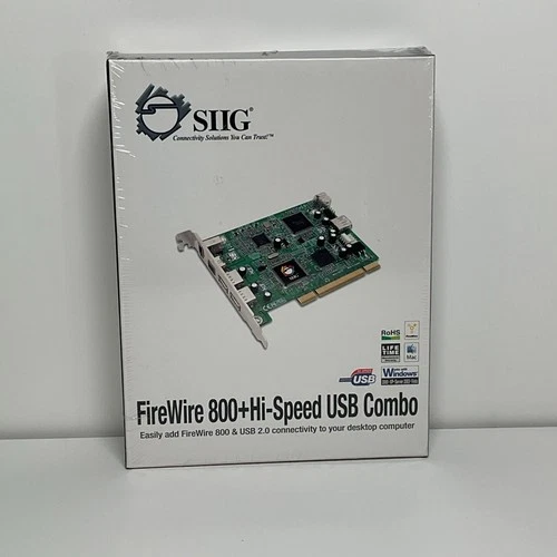 SIIG FireWire 800+Hi-Speed USB Combo Factory Sealed NOS