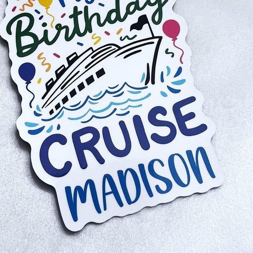 My Birthday Cruise Door Decoration Magnet, Carnival Royal Caribbean Princess - Picture 3 of 7