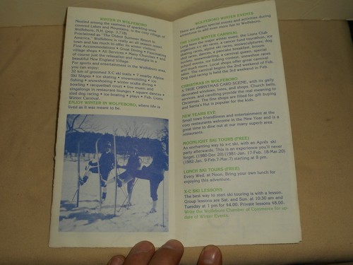 Folleto de colección Wolfeboro NH 1980 SKI TOUR y mapa de senderos de esquí de fondo - Imagen 7 de 12