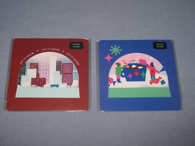 2 x STARBUCKS CHRISTMAS  ''SNOW GLOBES'' GIFT CARDS -  NO VALUE - Brand New Set