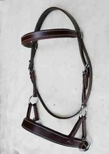 Premium Leather Side pull Bit less Horse Bridle All Size Free Shipping