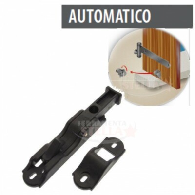 Fermapersiana API Modello FP24 Con Gancio Lungo - Reversibile Per Ante Sinistra O Destra, Colore Nero - Foto 4