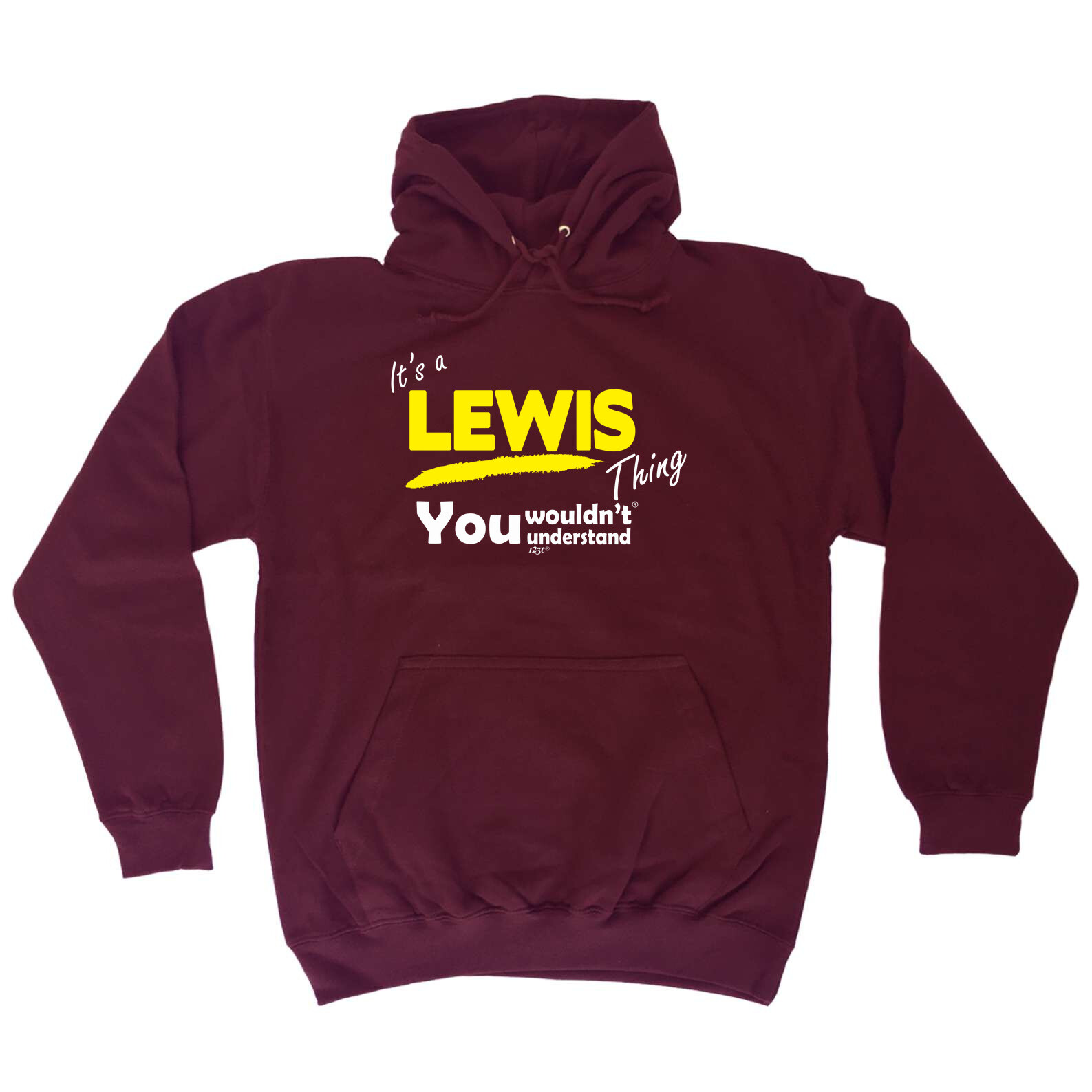 Lewis V1 Surname Funny Hoodie – Novelty Gift for Men and Women