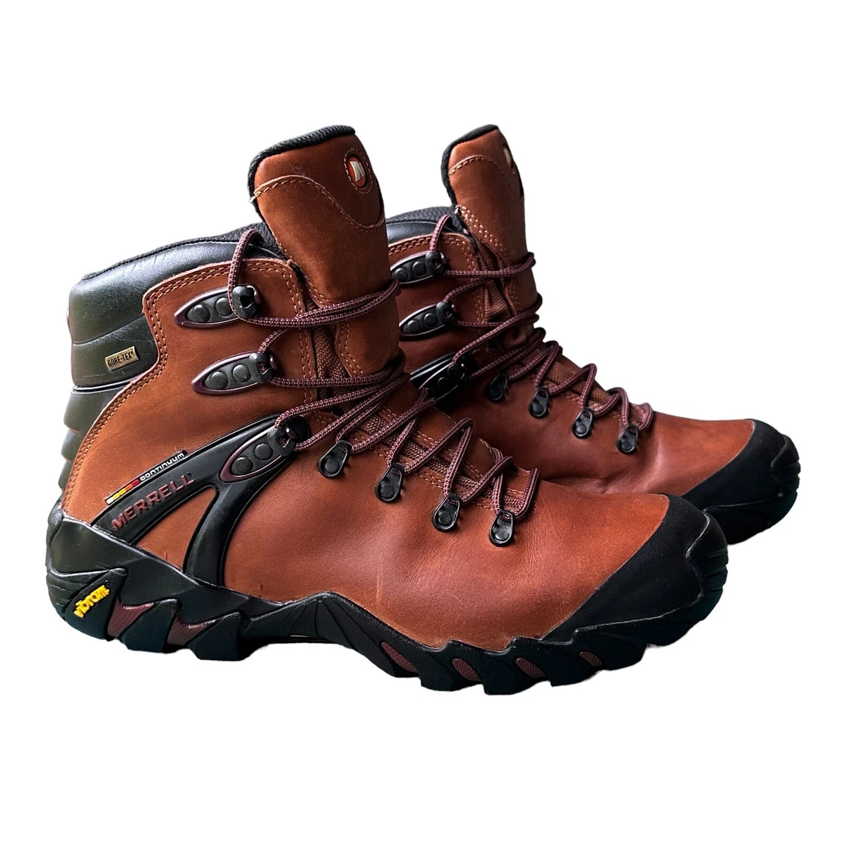 Brown walking boots top