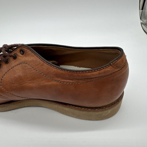 Vintage Alden 304 Brown Leather Oxford Derby Plain Toe Shoes CDI Size 9 C/3 EUC - Afbeelding 13 van 24