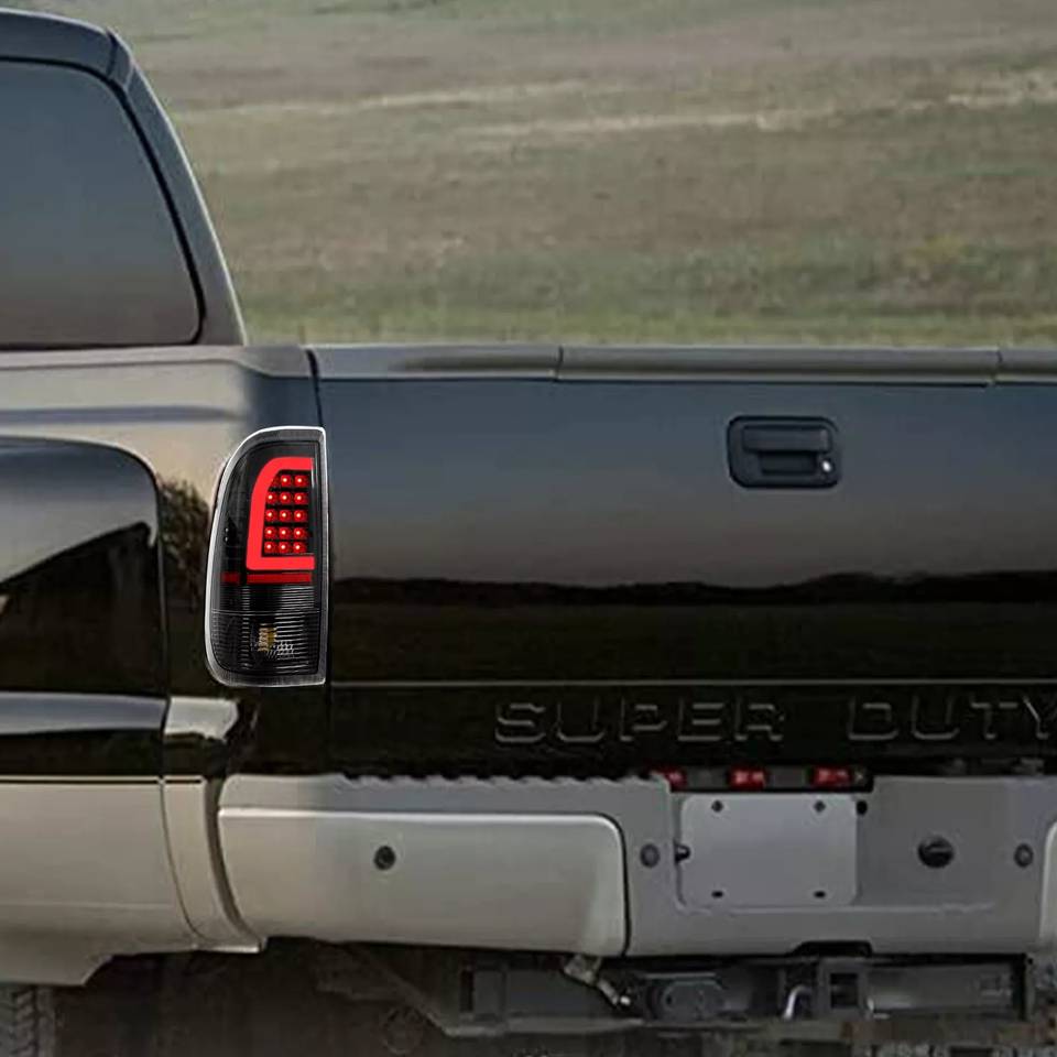 LED Built-In" 1997-2003 Ford F150 F250 Superduty NEON TUBE Tail Lights Assembly - Foto 8