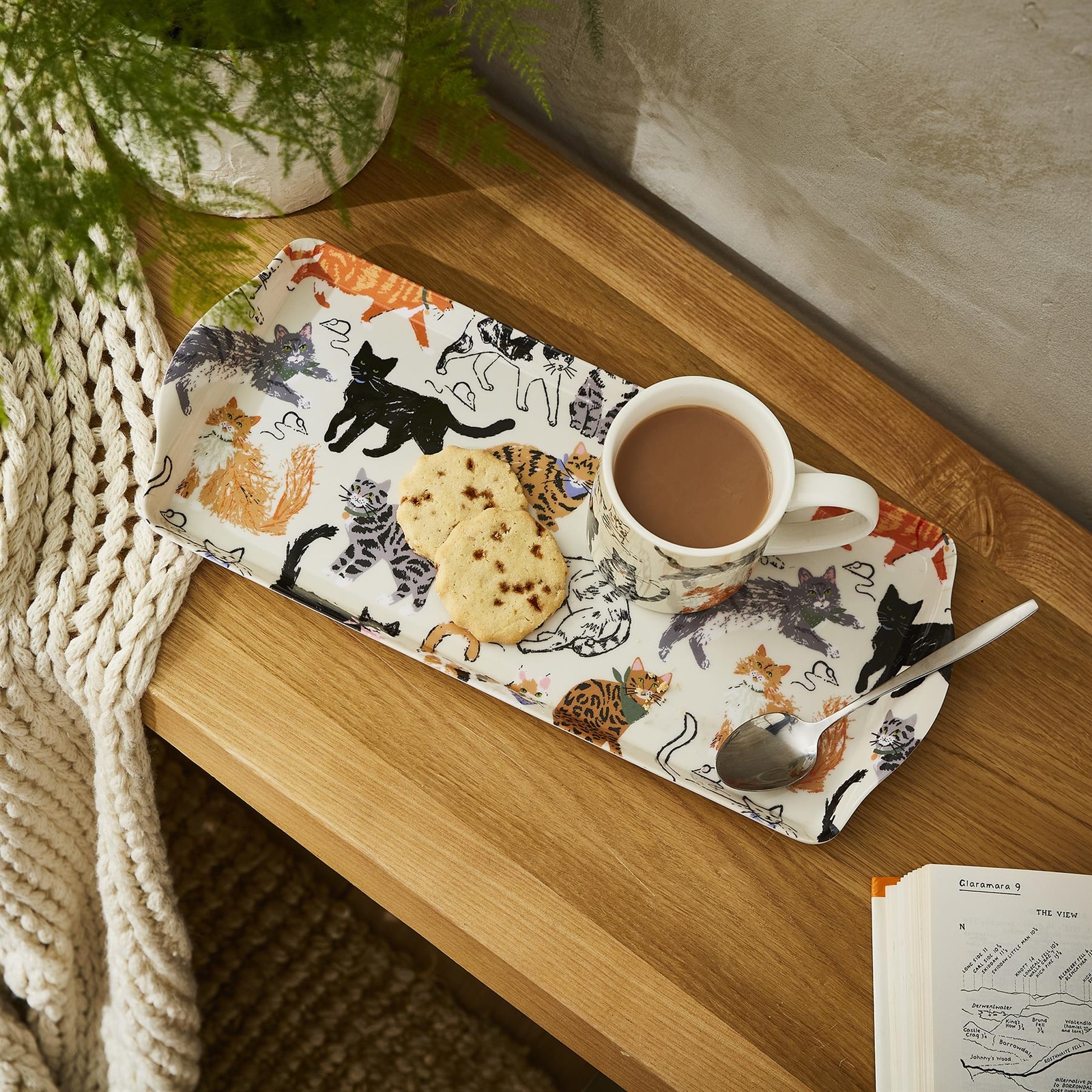Tray - Small Ulster Weavers Feline Friends Melamine Cream - Image 2