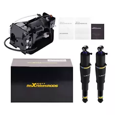 2x Air Suspension Shock + Air Compressor Pump For Cadillac Escalade Suburban GMC