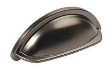 Pewter effect Zinc Alloy Cup Handle / Knob, Ariel, Hafele