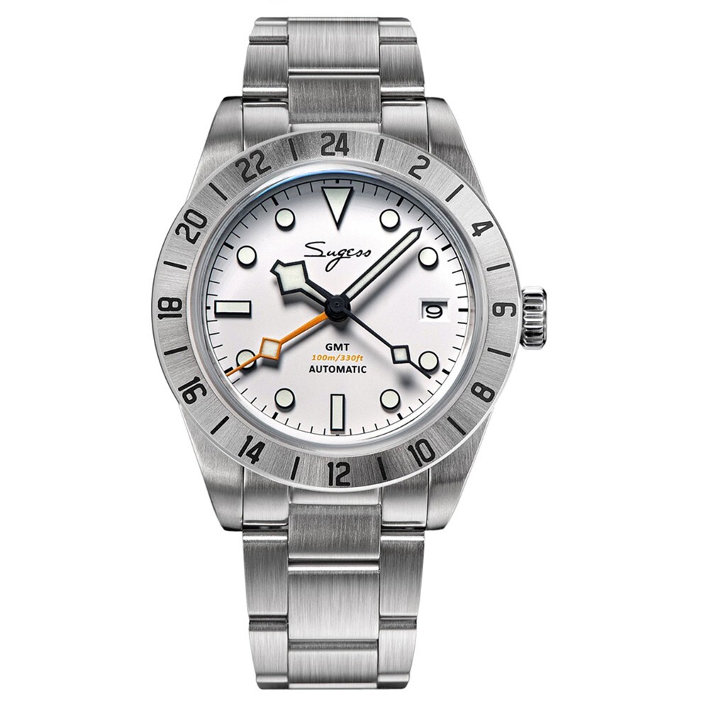 Montre Sugess Heritage S431 Automatique GMT - Blanc - Acier - Boîte Originale