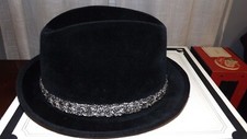 Vintage Stetson Heritage "The Sovereign" Fedora Hat - Black Fur Finish, 7 1/8