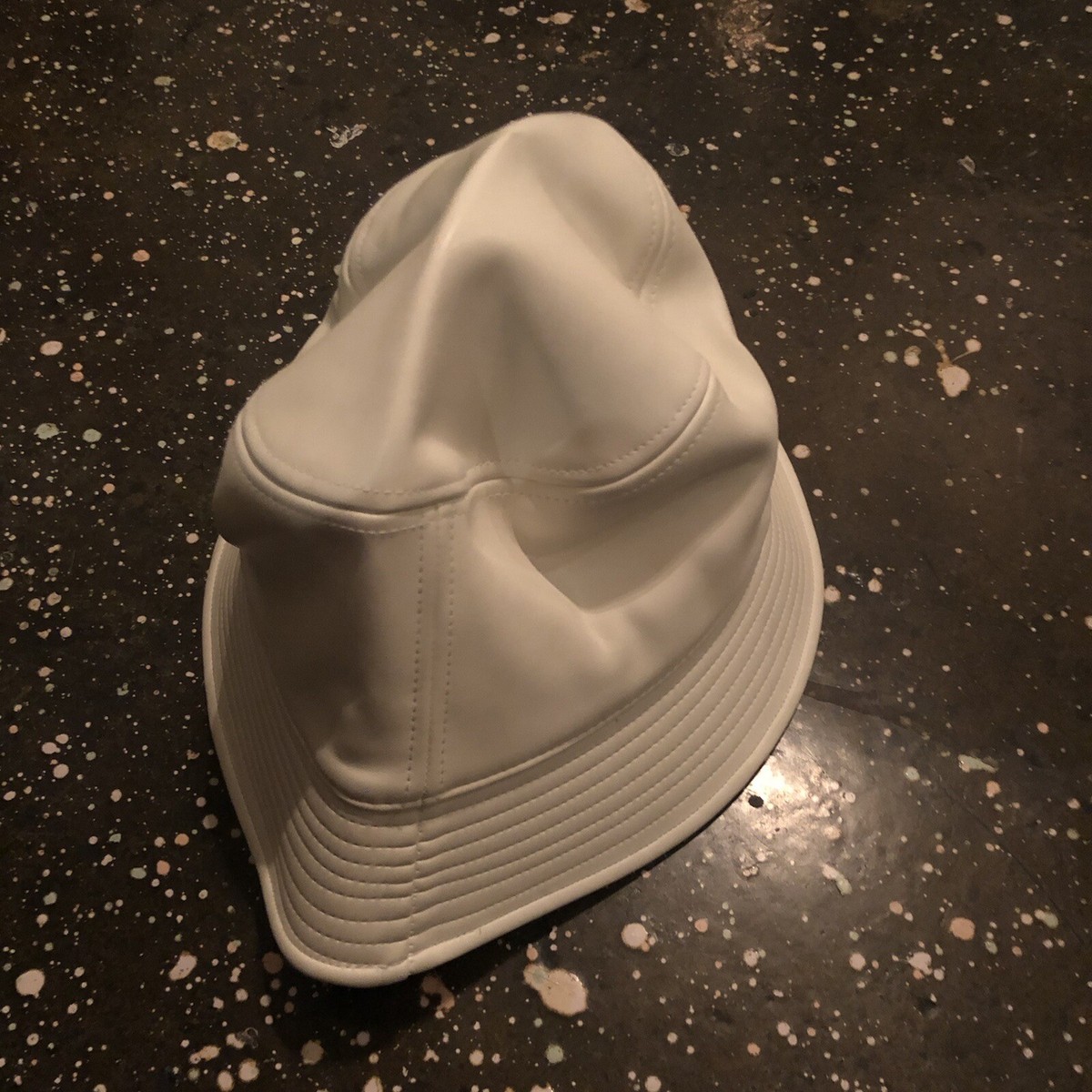 STAND STUDIO Vida Faux Leather Bucket Hat White White Bucket Hat | Cabana Life main image 4