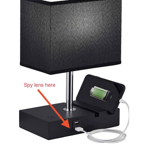 4K 1080P HD WLAN IP Raumlampe UK Ladestation Nachttisch Kamera Videorekorder - Bild 2 von 11