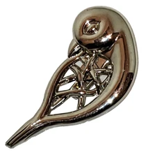 Neiman Marcus Silver Tone Metal Dove Bird Scarf Coat Decorative Clip