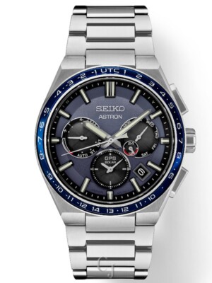 SEIKO ASTRON GPS SOLAR TITANIUM BLUE DIAL WATCH SSH109