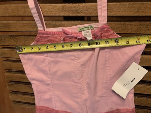 LITTLE MASS Girls NWT OUTFIT Pretty Pink Tank Top Size 12 & Jeans Size 12 - Picture 7 of 11