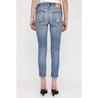 MOUSSY Vintage Blue Distressed Mid Rise Gleedsville Skinny