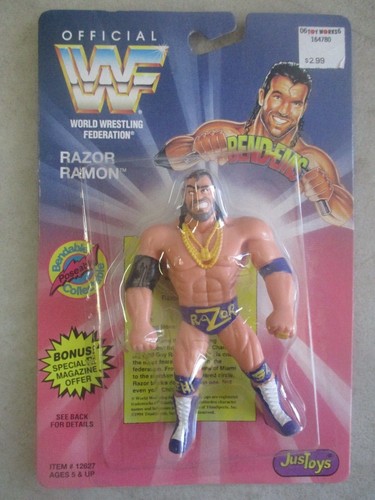 SEALED MOC 1994 WWF BEND-EMS RAZOR RAMON FIGURE BY...