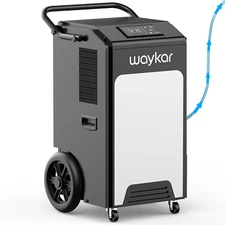 Waykar 250 Pints Commercial Dehumidifier with Pump for Large Spaces, Basements