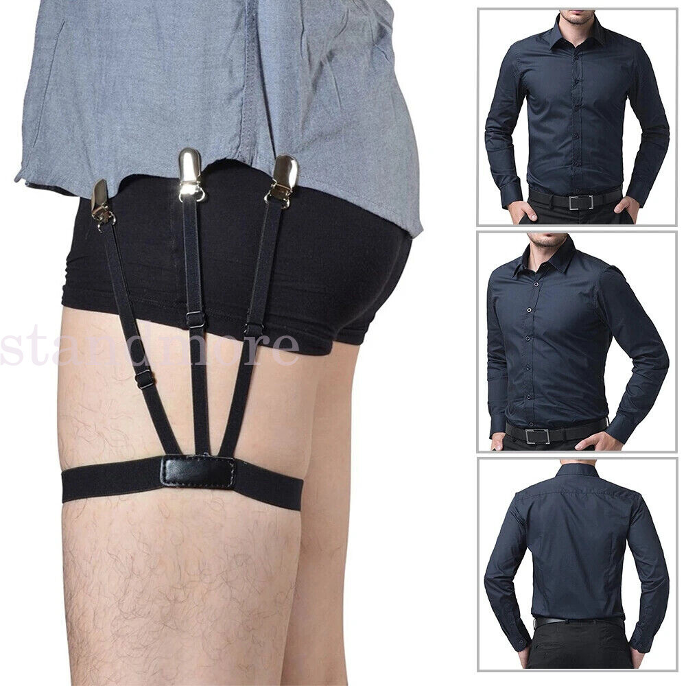Par de ligueros para camisa para hombre soporte con clip tirantes de negocios tirantes tirantes liguero